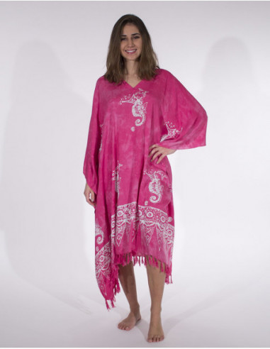 Robe poncho de plage