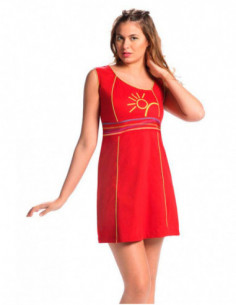 Robe d'été original baba cool motif soleil