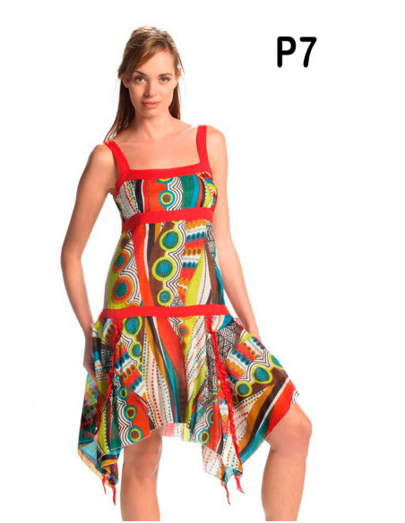 Asymmetrical cotton dress