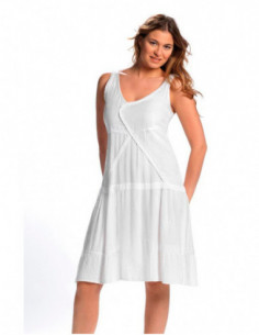 Robe courte originale féminine croisée avec broderies