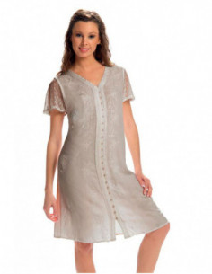 Rayon dress with short sleeves 2