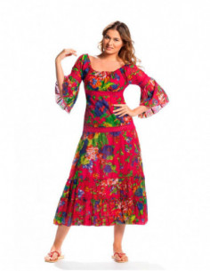 Robe mi longue imprimée