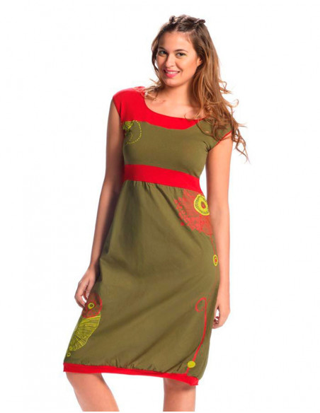 Robe mi longue imprimée