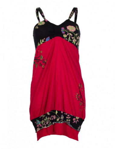 Robe courte bouffante originale fleurie