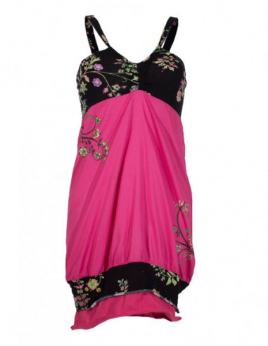 Robe courte bouffante originale fleurie