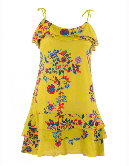 Robe Ethnique Maille Coton Imprimé