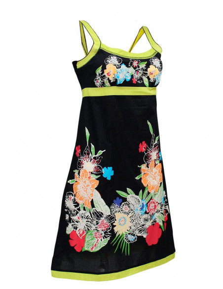 Robe courte Chic imprimé fleurs 