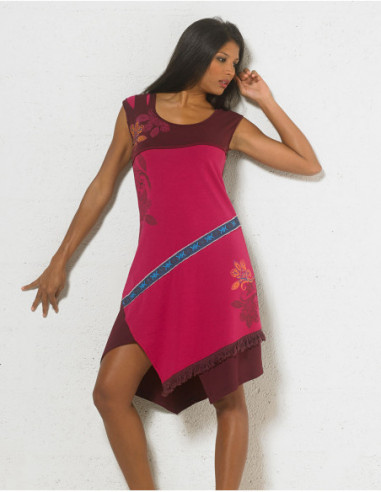 Robe ethnique asymétrique