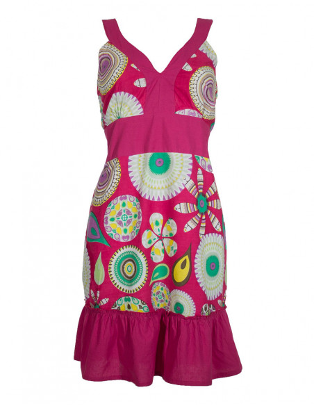 Cotton dress printed
