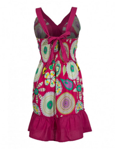 Robe courte coton imprimée