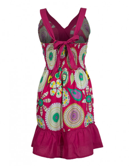 Robe courte coton imprimée