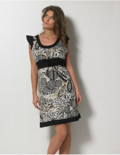 Robe courte coton imprimé 2