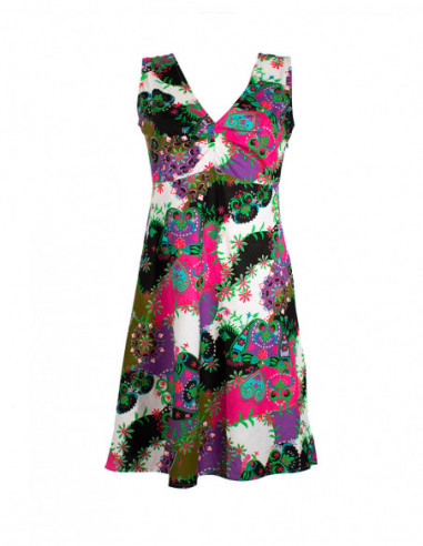 Robe courte coton imprimé