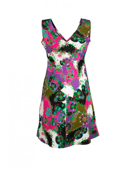 Robe courte coton imprimé