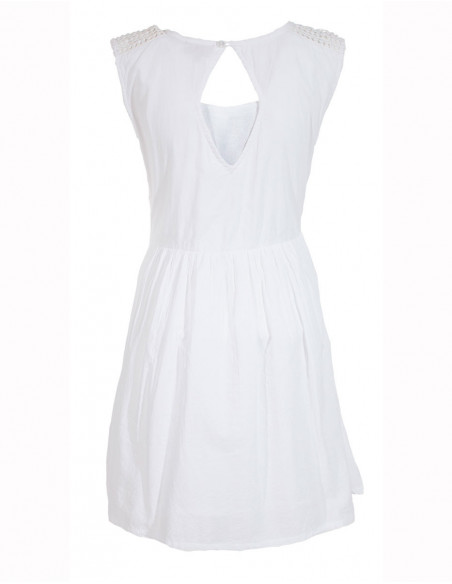 Robe courte broderie anglaise doublée