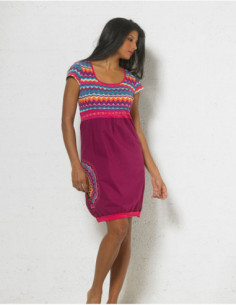 Robe courte imprimée effet ballon