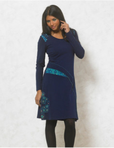 Robe évasée manches longues