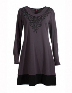 Robe originale fluide évasée avec tribale 2