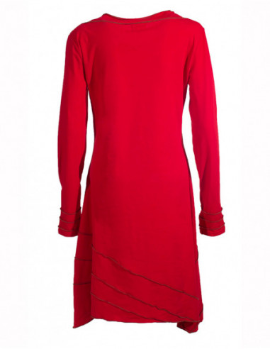 Robe manches longues style tribal