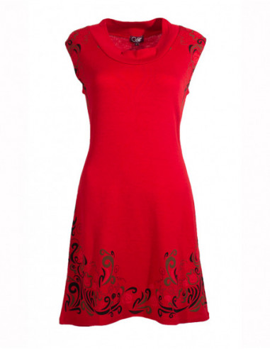 Robe maille manches courtes