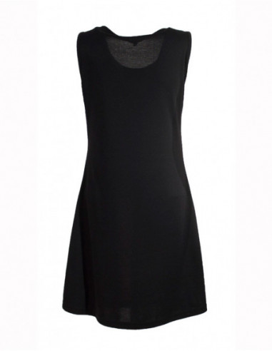 Dos uni de robe courte hiver à imprimé aztèque baba cool à l'avant rouge