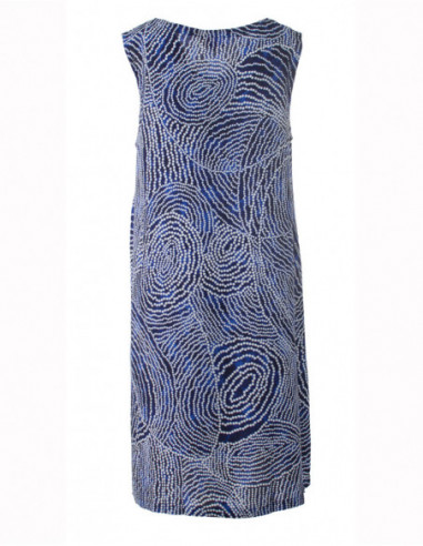 Dos de robe courte droite originale baba cool bleu