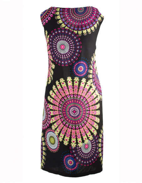 Dos de robe courte droite originale baba cool noire