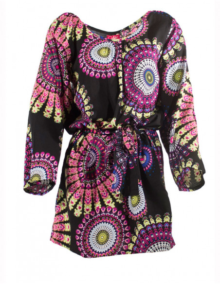 Robe courte manches longues