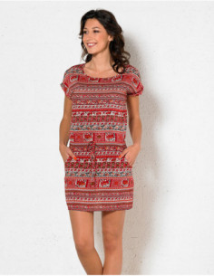 Robe courte imprimée