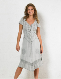 Robe bretelles brodée