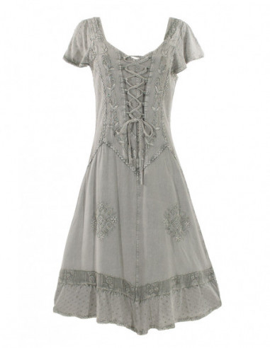 Robe bretelles brodée