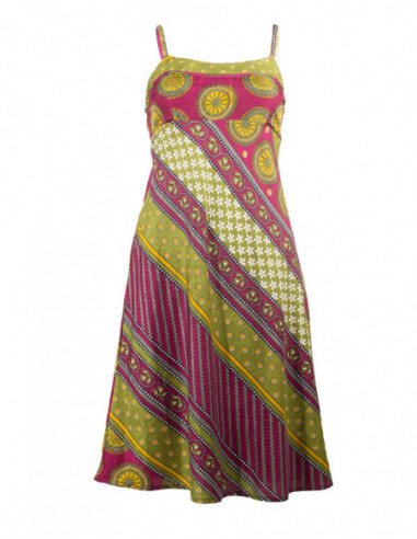 Robe fluide femme baba cool imprimé africain