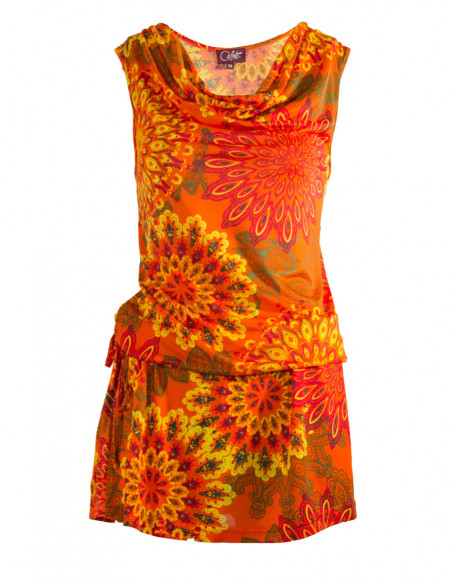 Short Dress Cowl Neck