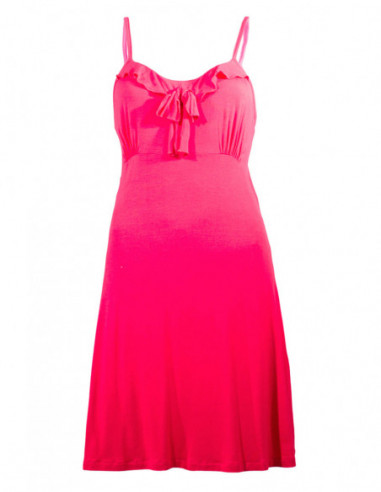 Robe légère d'été fluide pour femme unie basique rose fuchsia