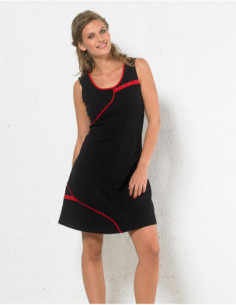 Robe originale en coton uni pour femme