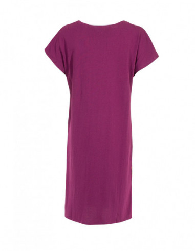 Dos de robe d'été fluide baba cool violet