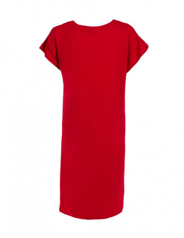 Dos de robe d'été fluide baba cool rouge