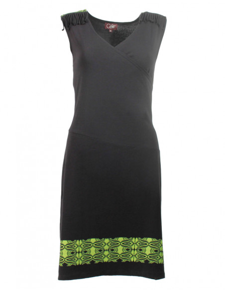 Crossover neckline short dress