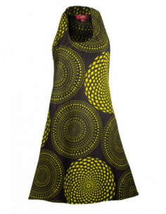 Robe trapèze baba cool motifs rosaces 2