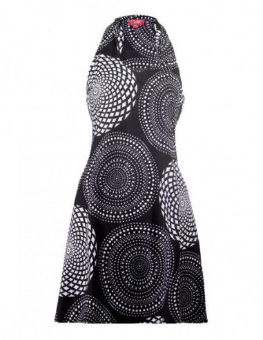 Robe trapèze baba cool motifs rosaces