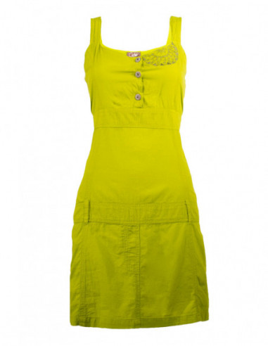 Robe basique en coton style salopette ethnique