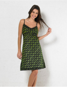 Robe courte trapèze originale imprimé baroque chic ethnique 2