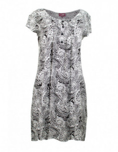 Robe courte droite fluide ethnique avec imprimé africain 2