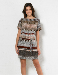 Flared dress, trend prints