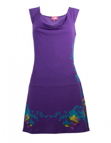 Cowl neck short dress