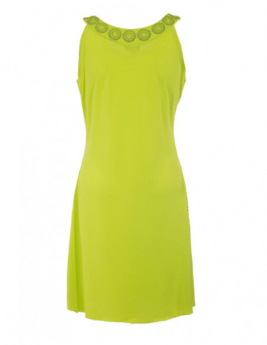 Short dress with round neck
