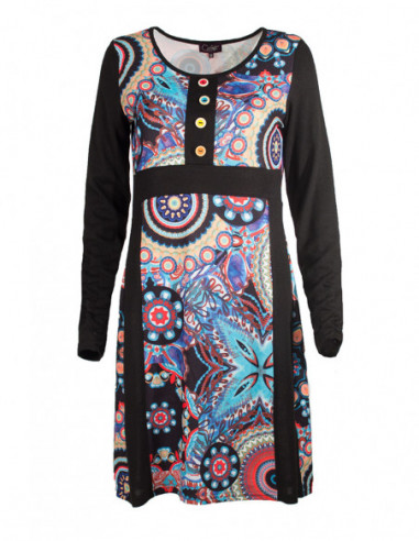 Robe à manches longues pour l'hiver baba cool