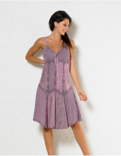 Robe brodée à bretelles fines
