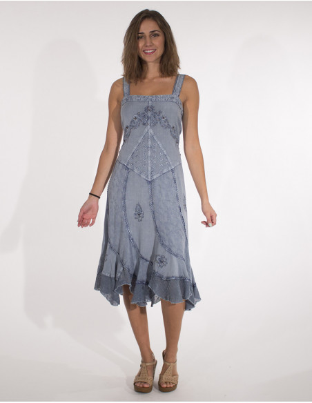 Robe mi longue viscose