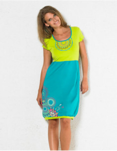 Cotton dress with short...